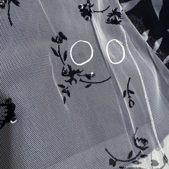 Vintage Mirasol Floral Lace Patchwork Maxi Skirt Witchy Mesh Embroidered NEW - Picture 9 of 15